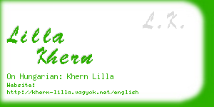 lilla khern business card